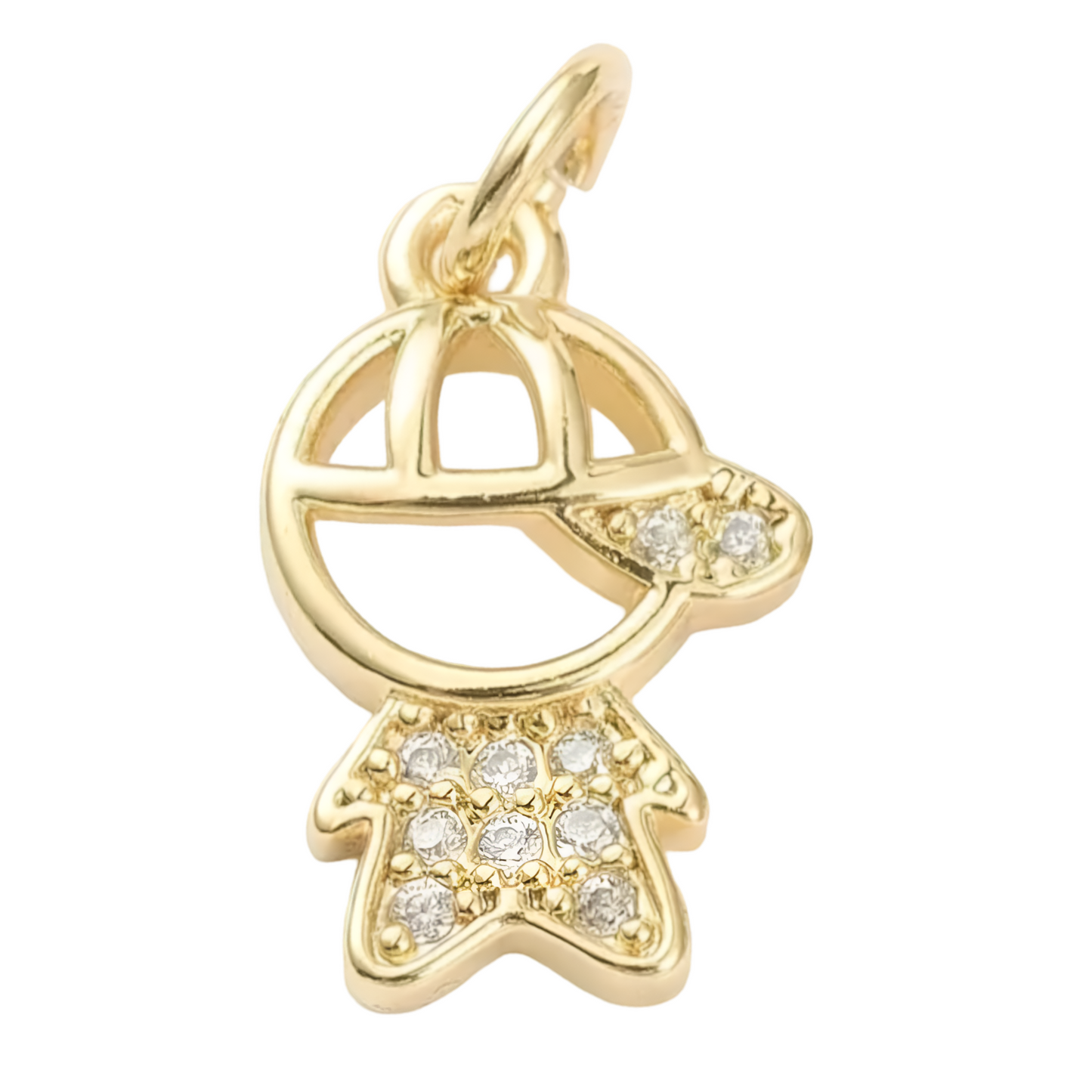 Gold Boy Cap Charm