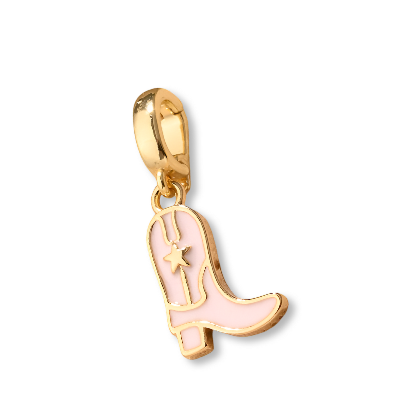 Pink Cowboy Boot Charm