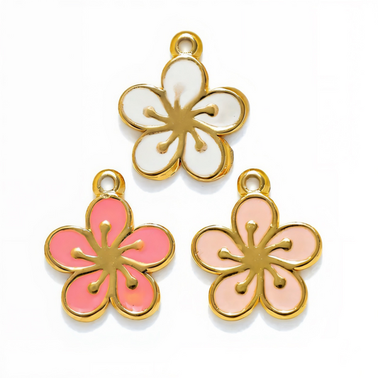 Oil-Drop Flower Charm